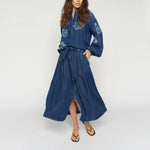 MOS MOSH MMKoda Denim Skirt in Dark Blue