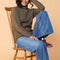 NOBLE WILDE Rib Turtle Neck in Latte