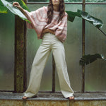 MOS MOSH MMColette Fringe Wide Leg Jeans in Clay