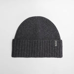 BARBOUR Danforth Knitted Beanie Hat in Charcoal