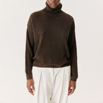 AMERICAN VINTAGE Ouity Crew Neck Jumper in Chocolate Melange
