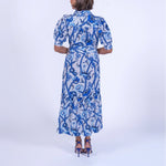 NEW DAY ORIGINALS Safari Shirt Dress in Blue/White