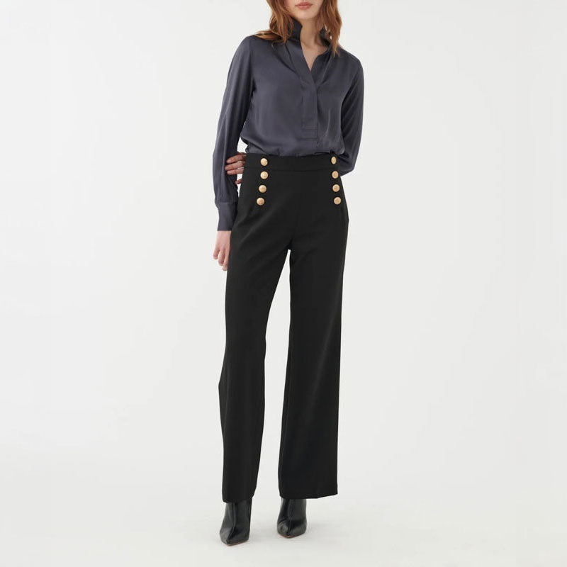 DEA KUDIBAL Nate Blouse with High Cuffs in Inkpot