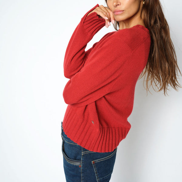 MOS MOSH MMMoria Cashmere Crewneck Jumper in Lava Falls