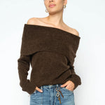 MOS MOSH MMMape Off Shoulder Jumper in Delicioso