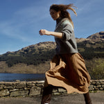 MOS MOSH MMKit Sato Midi Skirt  in Dark Camel