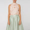 STELLA NOVA Embroidery Anglaise Halterneck Top in Soft Powder