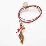 PHILIPPA KUNISCH M Fish Necklace in Turquoise