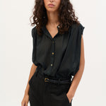 BEATRIZ FUREST Alice Sleeveless Blouse in Black
