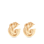 TALIS CHAINS Chunky Twist Earrings in Gold