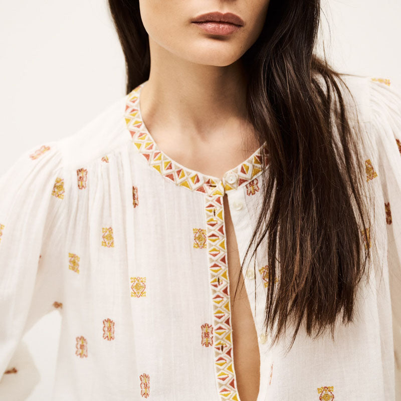 BA&SH Daphne Blouse in Ecru