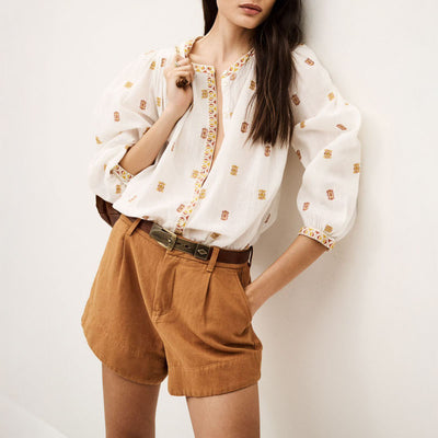 BA&SH Daphne Blouse in Ecru