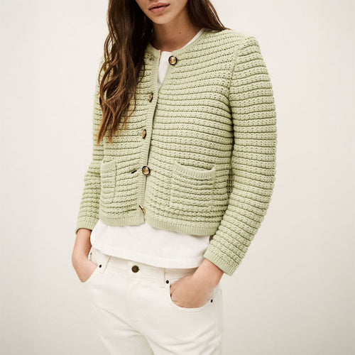 BA&SH Gaspard Cardigan in Sauge