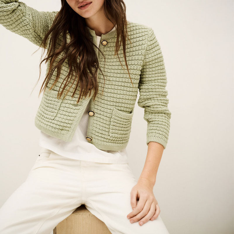 BA&SH Gaspard Cardigan in Sauge