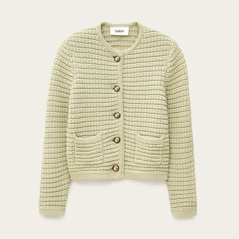 BA&SH Gaspard Cardigan in Sauge