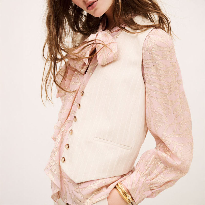 BA&SH Minnie Blouse in Rosepale
