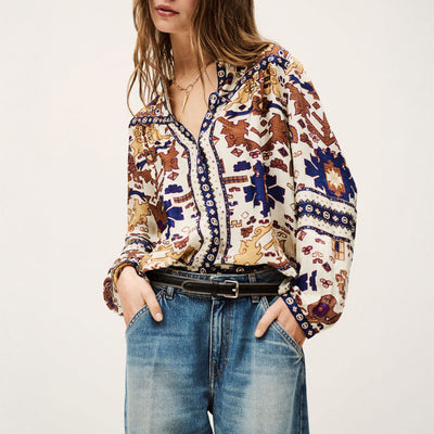 BA&SH Verone Blouse in Ecru