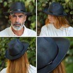 TRAVAUX EN COURS Plaited Hat in Black