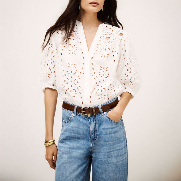 BA&SH Beatrice Shirt in Ecru