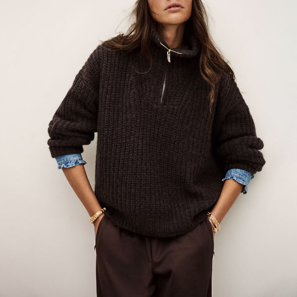 BA&SH Beltane Jumper in Chocolate