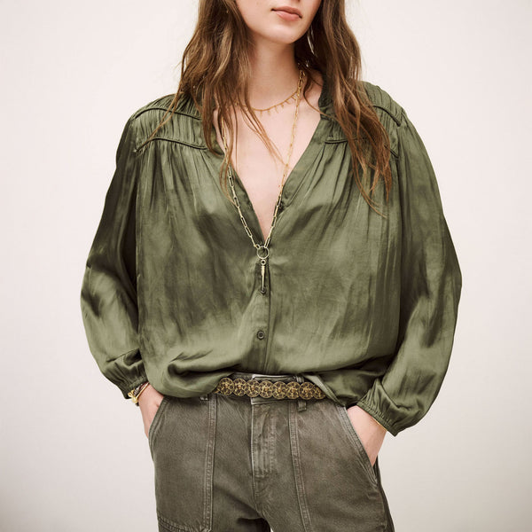 BA&SH Cessia Blouse  in Khaki