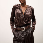 BA&SH Laia Top in Ebony