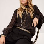 BA&SH Shamy Blouse in Brown