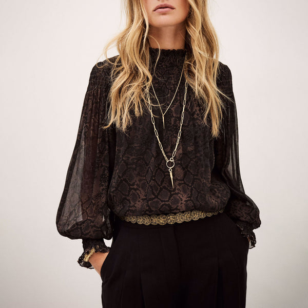 BA&SH Shamy Blouse in Brown