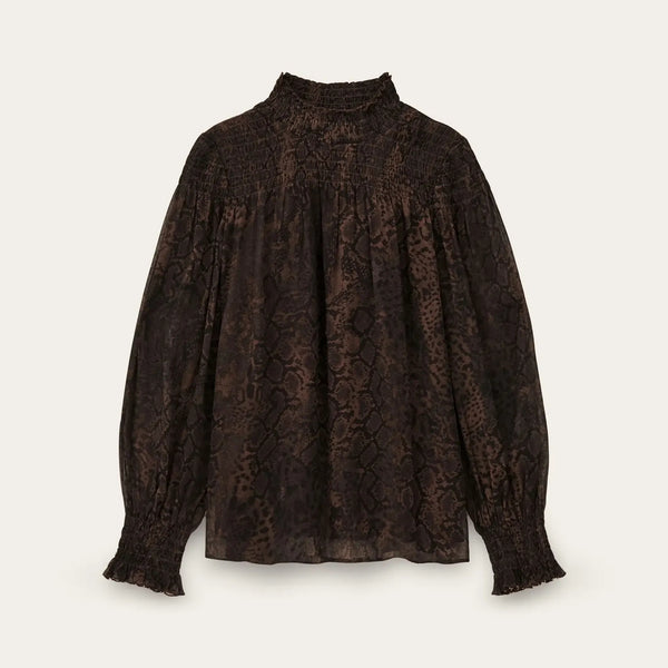 BA&SH Shamy Blouse in Brown
