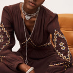 BA&SH Tany Dress in Chocolate