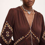 BA&SH Tany Dress in Chocolate