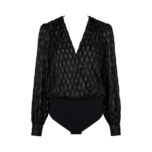 AUBADE Long Sleeve Body Suit in Black