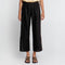 GREEK ARCHAIC KORI Feather Embroidered Elasticated Waist Trousers in Blue Navy/Gold