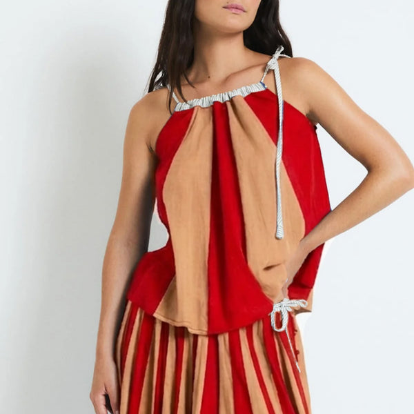SOPHIE + LUCIE Circo Voile Top in Camel