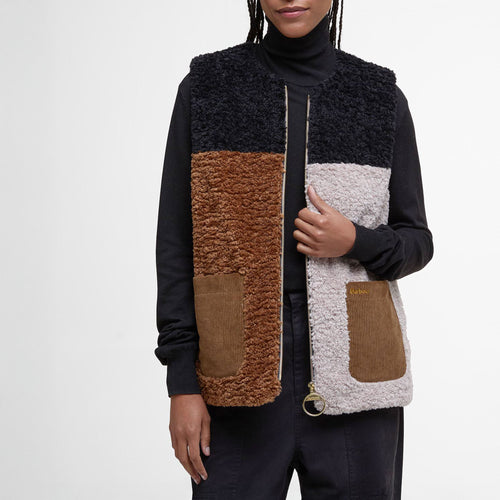 BARBOUR Cathy Fleece Liner in Natural/Camel/Black