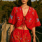 SOPHIE + LUCIE Amapola Embroidered Top in Red