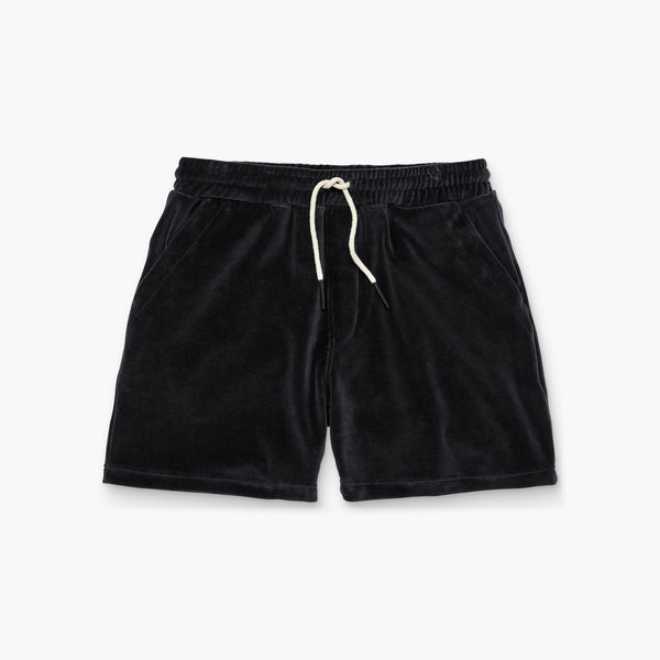 OAS Velour Shorts in Nearly Black