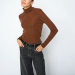 MOS MOSH MMBouch Rollneck Wool Jumper in Downtown Brown