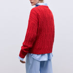 THE NEW SOCIETY Bluebell Cotton Jumper in Tulip Red