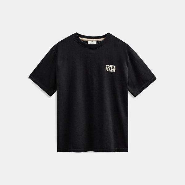 ANERKJENDT Akvillads Coffee Please T Shirt in Caviar