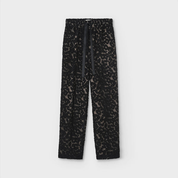 PSOPHIA Animal Devoré Jogger Pants in Black Animal Print