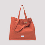 LES PENSIONNAIRES Organic Cotton Bowling Bag in Flamboyant Orange