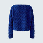 OUI Sirah Cable Knit Jumper in Royal Blue