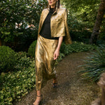 SOPHIE + LUCIE Bies Sequin Skirt in Gold