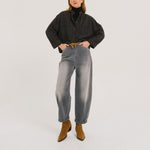 TINSELS Francis Road Check Pocket Shacket in Black