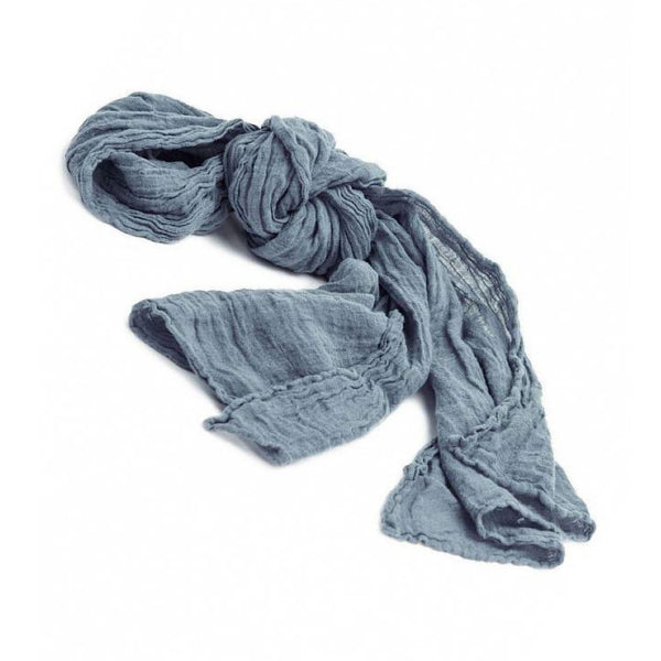 COULEUR CHANVRE Hemp Scarf in Thé Bleu
