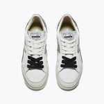 DIADORA Prestige Metallic WN Sneakers in White/Silver
