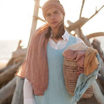 COULEUR CHANVRE Hemp Scarf in Sand Rose