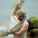 COULEUR CHANVRE Hemp Scarf in Khaki