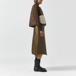 MARFA STANCE Cropped Aviator Vest in Chocolate